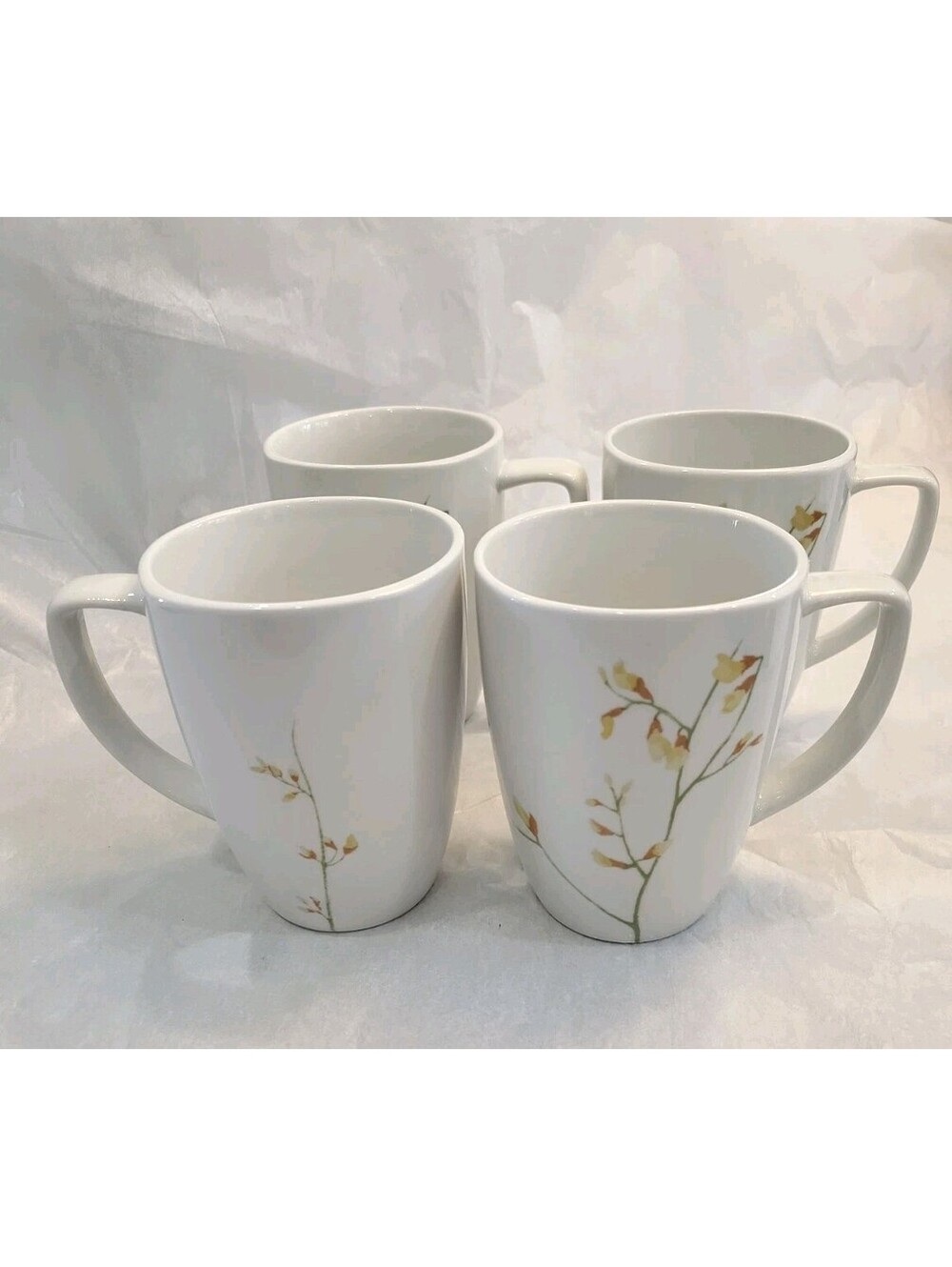 Corelle Coordinates Porcelaine Kobe Square Mugs (Set of 4) 12oz each